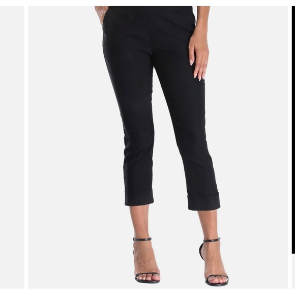 D.Jeans Denim - D.Jeans Women's Size L Large 12 Color Black Pull on capris pants